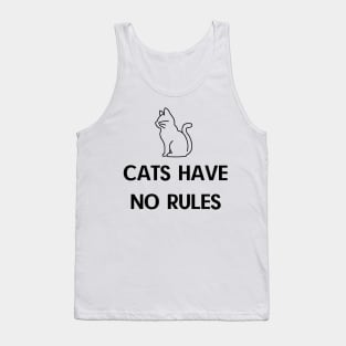 CATS HAVE NO RULES Tank Top